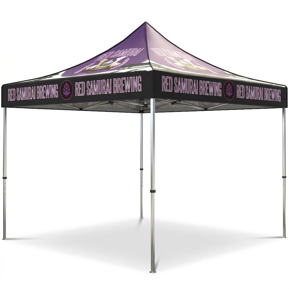 ONE CHOICE® 10ft Aluminum Canopy Tent — Graphic Package / Black Trim
